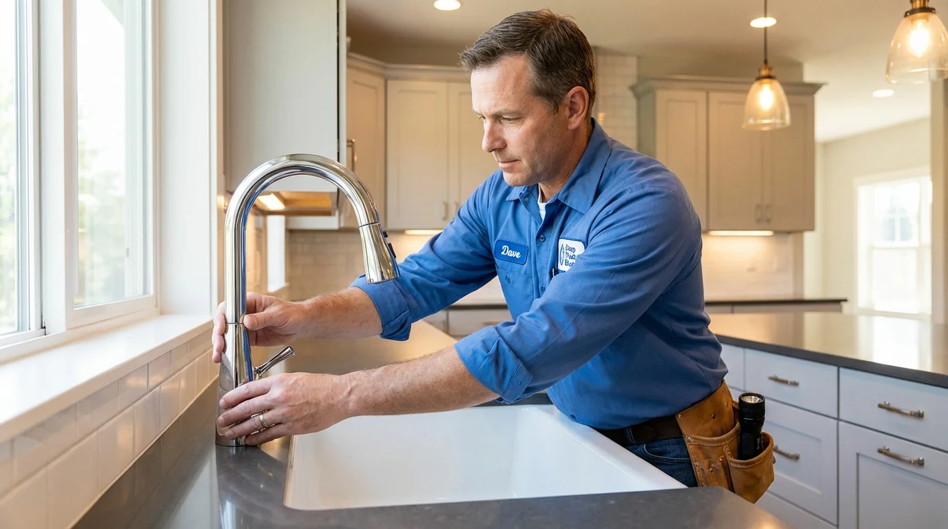 Kitchen faucet installation by Johns Plumbing LLC in Burkburnett